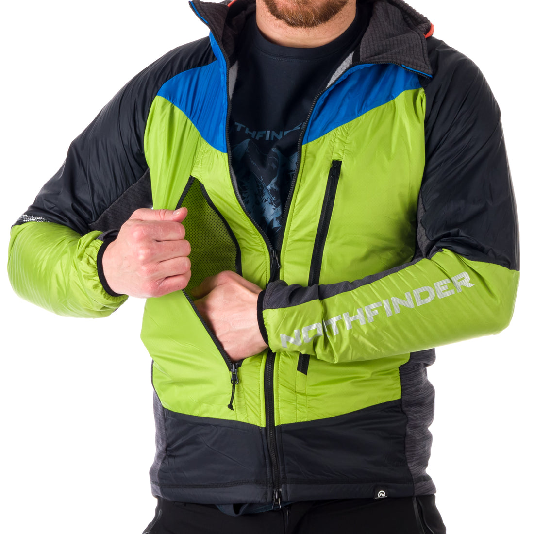 BU-5033OR men's active trekking athletic fit hybrid jacket NOLAN