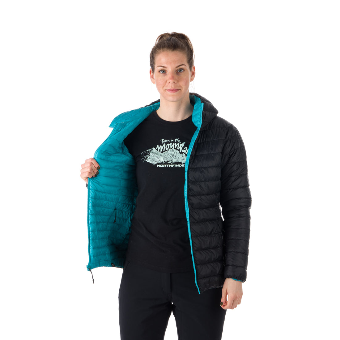 BU-6034OR women's insulated reversible hoody jacket ANNIE