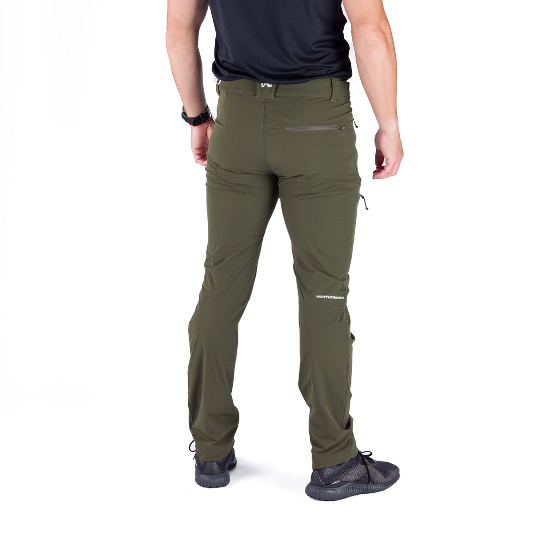 NO-3999OR men's trekking technical regular fit stretch pants AURELIAN