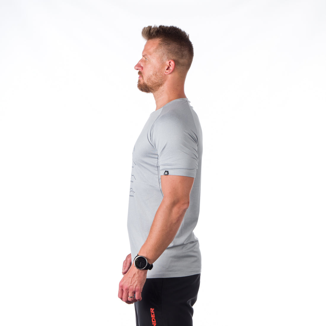 TR-3924OR men's active t-shirt with print from recycled fibers JOHN/JONATHAN