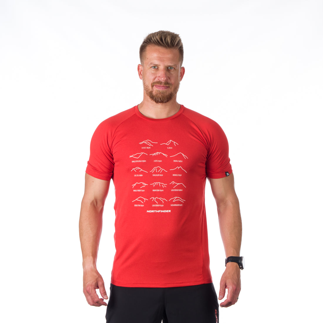 TR-3924OR men's active t-shirt with print from recycled fibers JOHN/JONATHAN