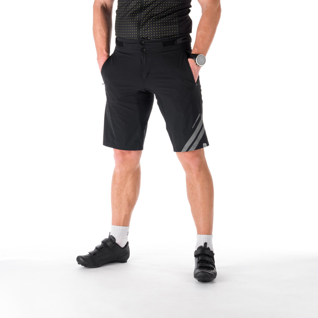 BE-3375MB men's 2in1 bike shorts with inner elastic shorts MATTHEW