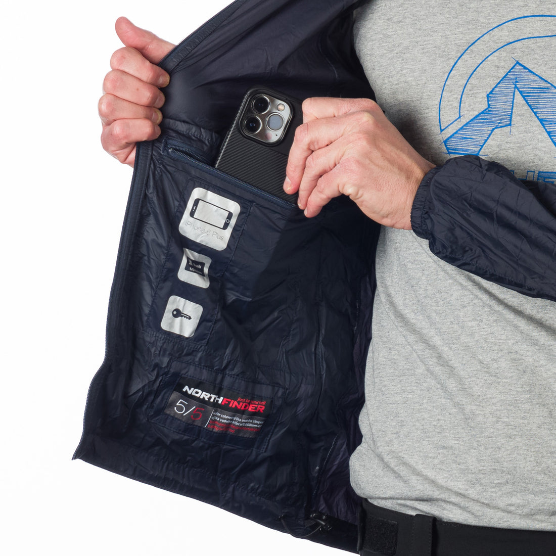 BU-3267OR men's waterproof jacket stowable 2l NORTHCOVER