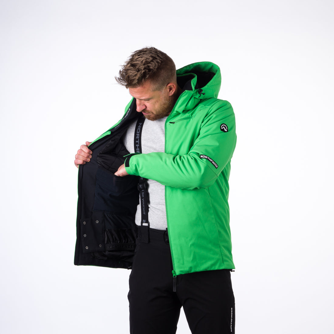 BU-3924SNW men's ski jacket softshell insulated full pack 3l KOBE