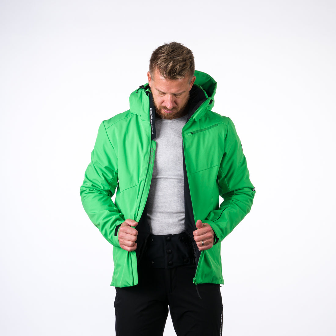 BU-3924SNW men's ski jacket softshell insulated full pack 3l KOBE