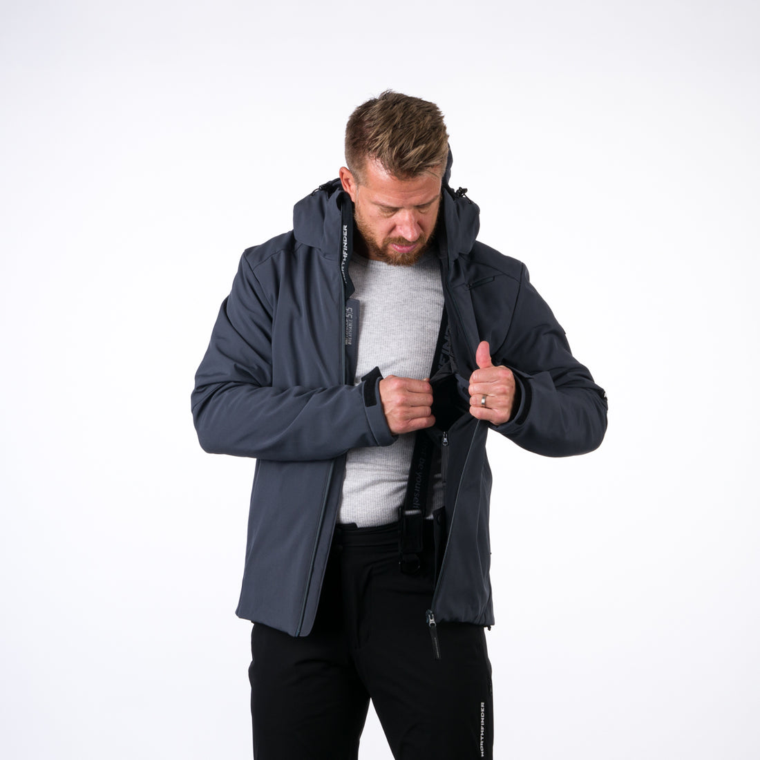 BU-3924SNW men's ski jacket softshell insulated full pack 3l KOBE