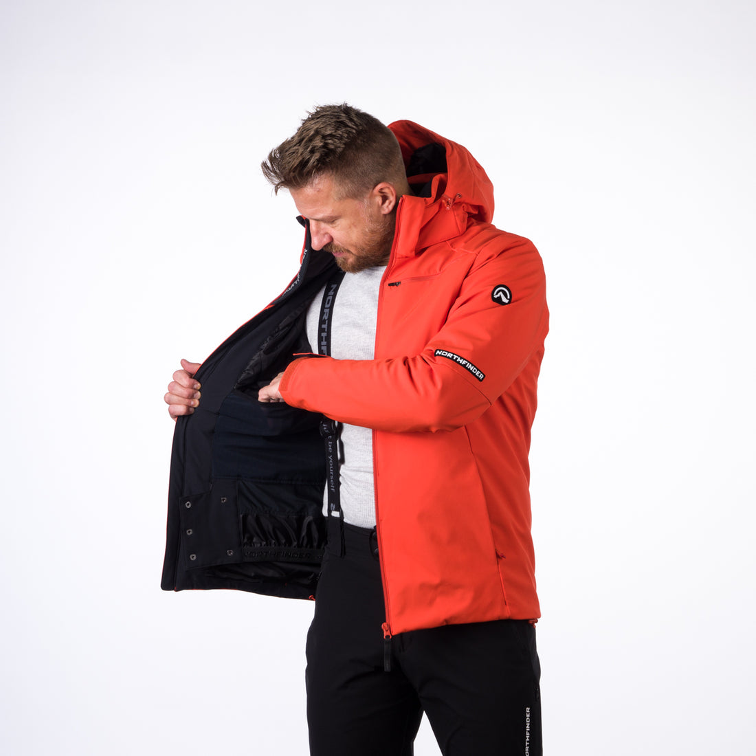 BU-3924SNW men's ski jacket softshell insulated full pack 3l KOBE