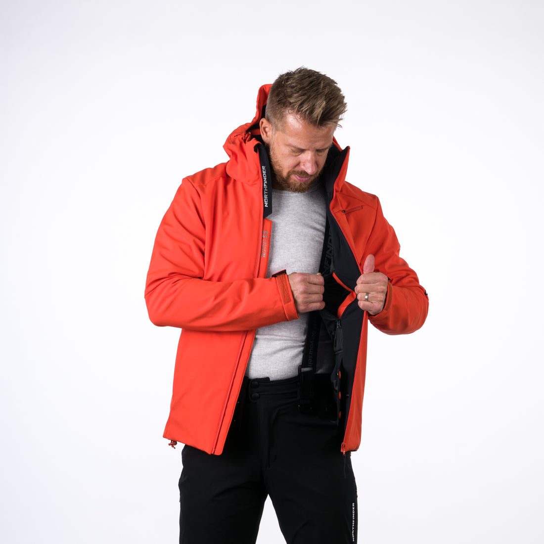 BU-3924SNW men's ski jacket softshell insulated full pack 3l KOBE