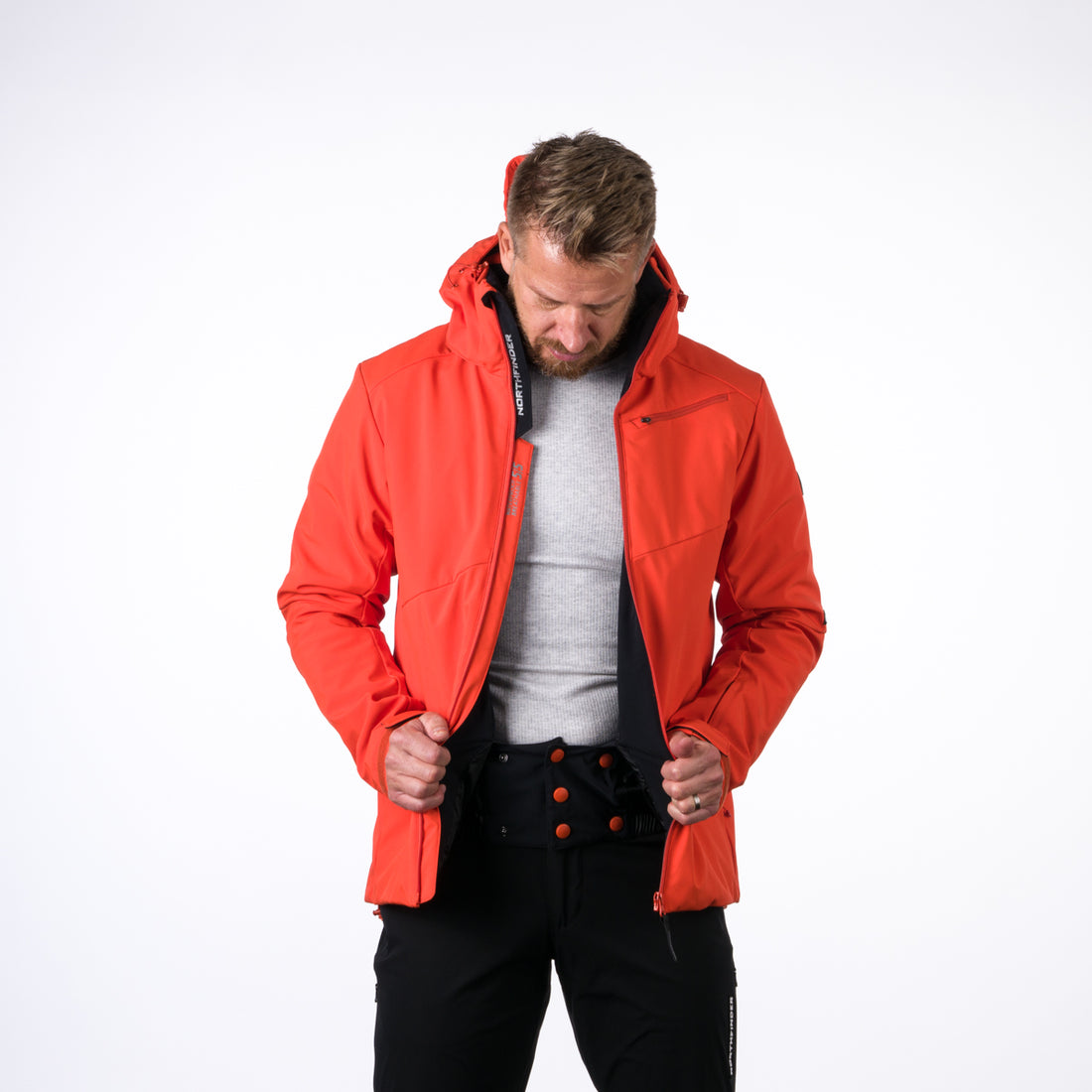 BU-3924SNW men's ski jacket softshell insulated full pack 3l KOBE