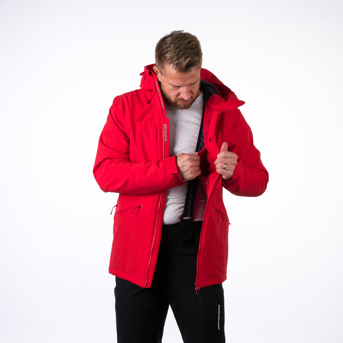 BU-3925SNW men's prolonged ski jacket insulated CHANDLER