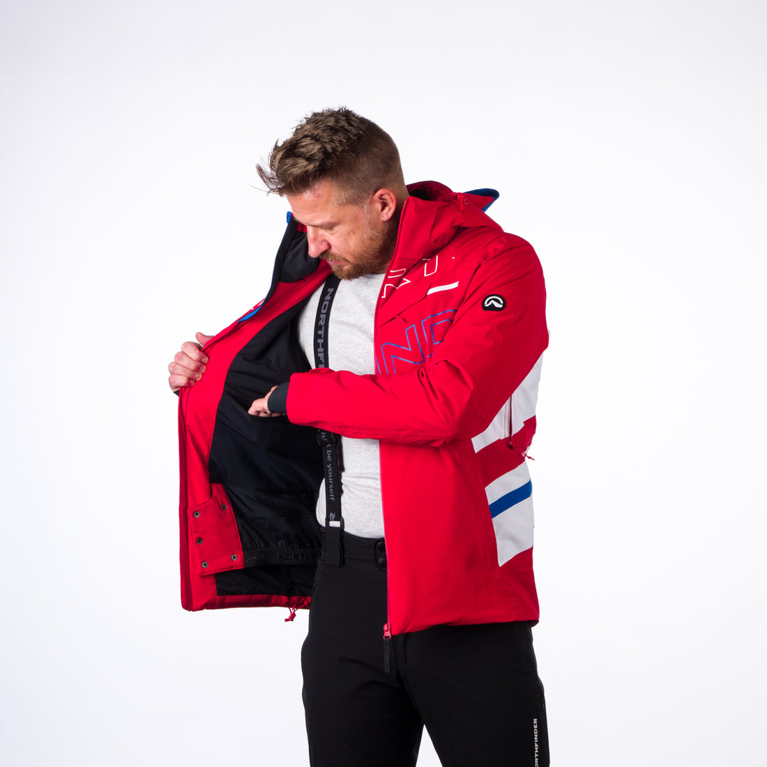 BU-3929SNW men's ski trend jacket insulated full pack DAMIEN