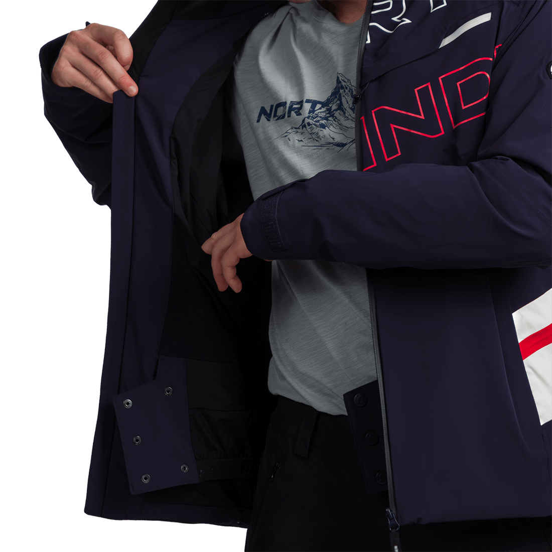 BU-3929SNW men's ski trend jacket insulated full pack DAMIEN