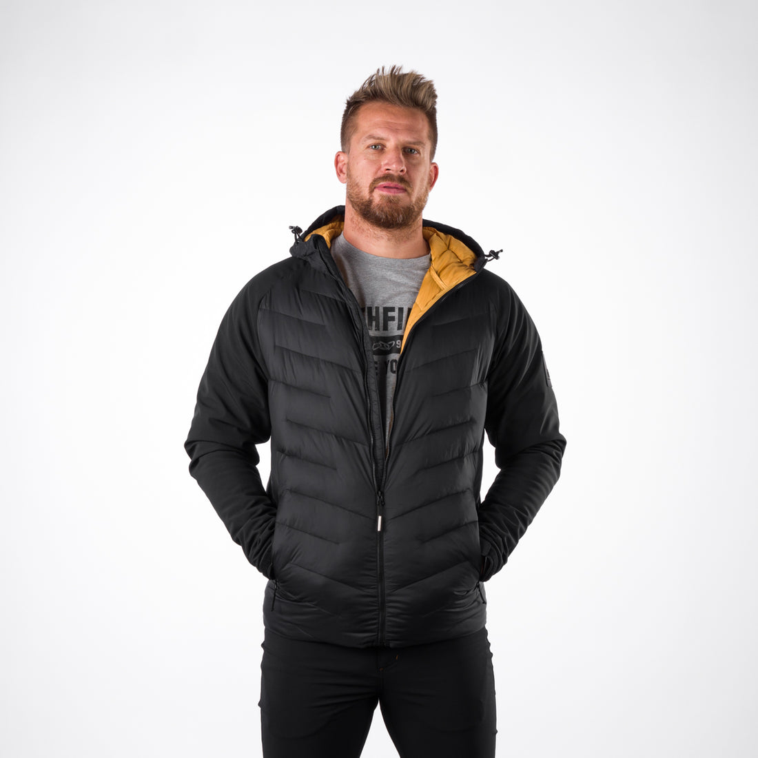 BU-3933SP men's insulated jacket combination with softshell NIKOLAS