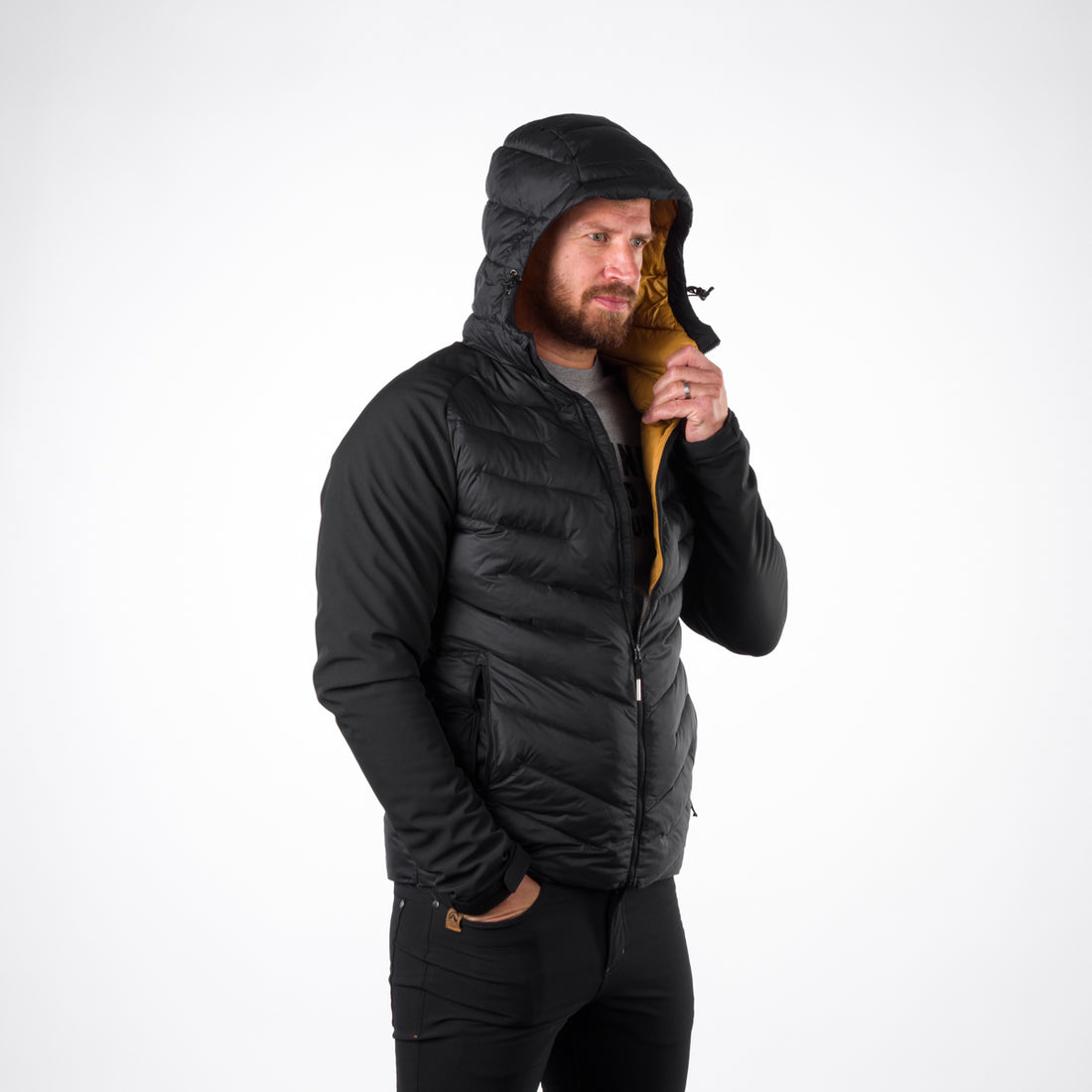 BU-3933SP men's insulated jacket combination with softshell NIKOLAS