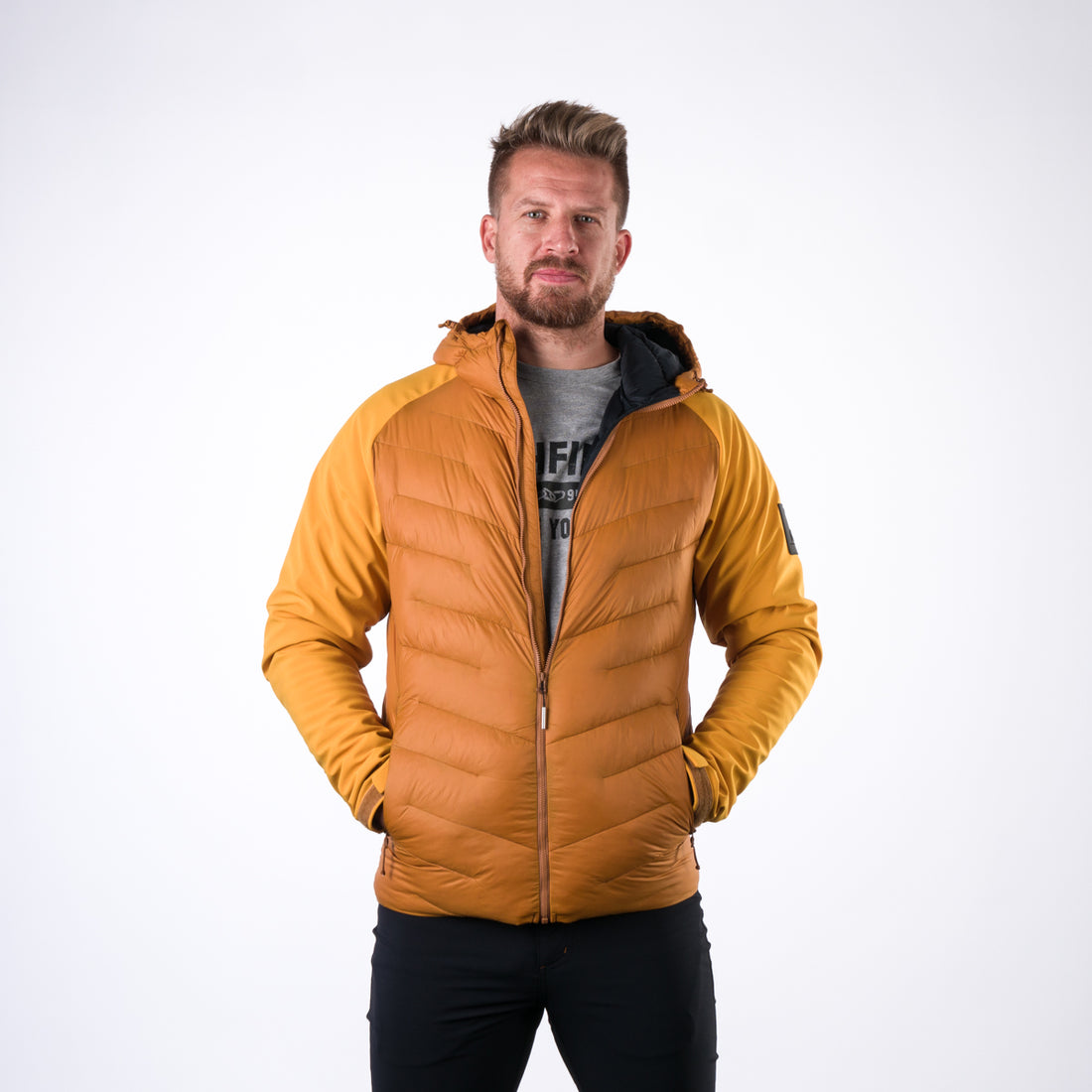 BU-3933SP men's insulated jacket combination with softshell NIKOLAS