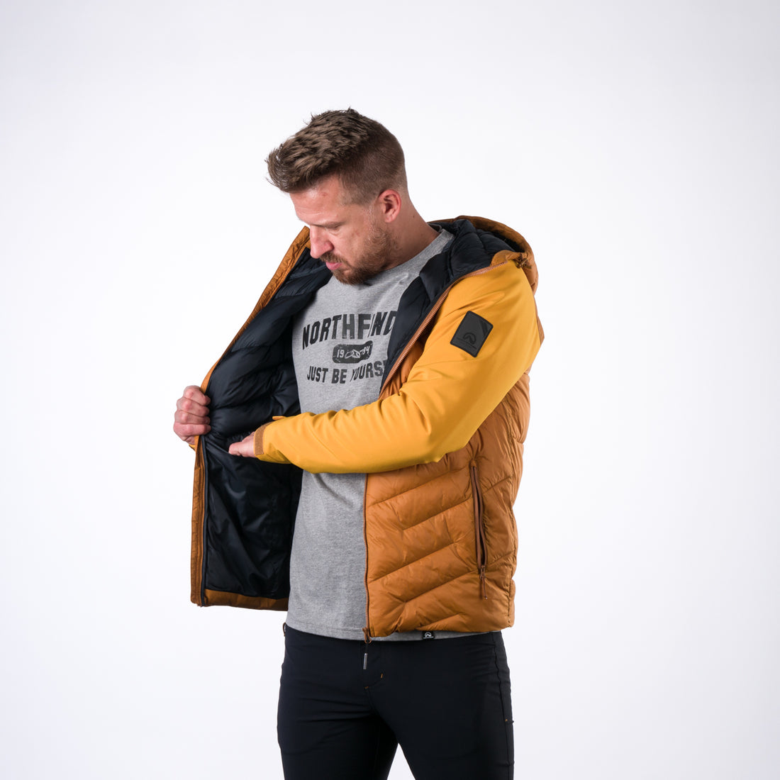BU-3933SP men's insulated jacket combination with softshell NIKOLAS