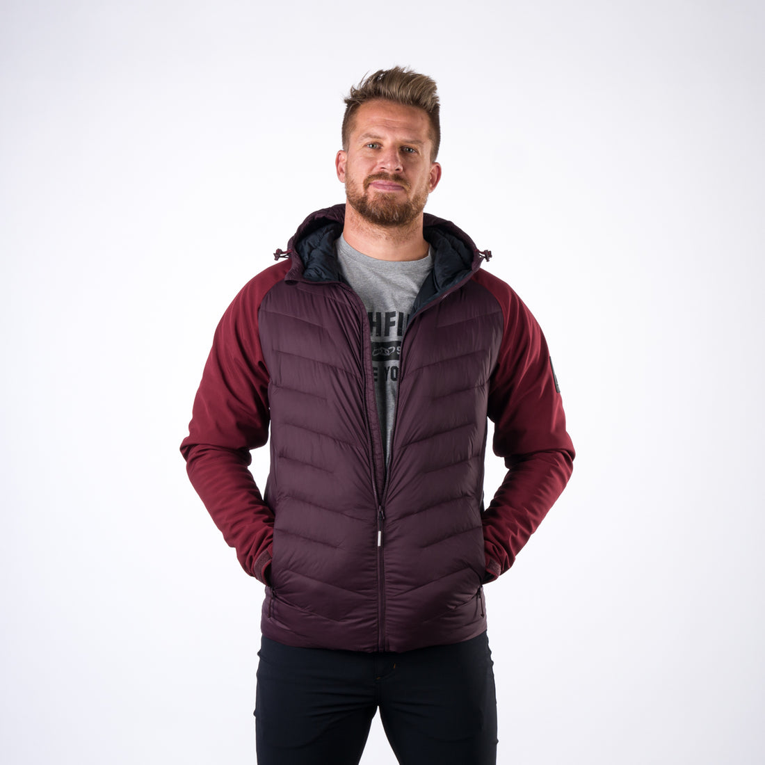 BU-3933SP men's insulated jacket combination with softshell NIKOLAS