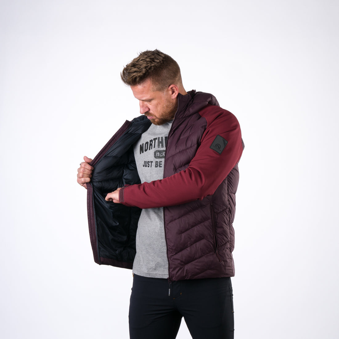 BU-3933SP men's insulated jacket combination with softshell NIKOLAS