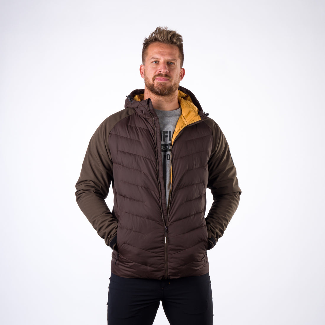 BU-3933SP men's insulated jacket combination with softshell NIKOLAS
