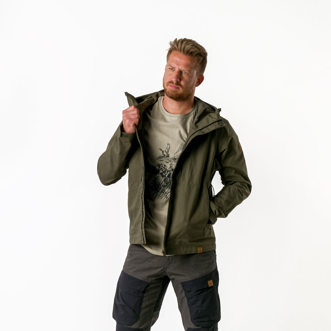 BU-3970AD men's wax jacket adventure KASH