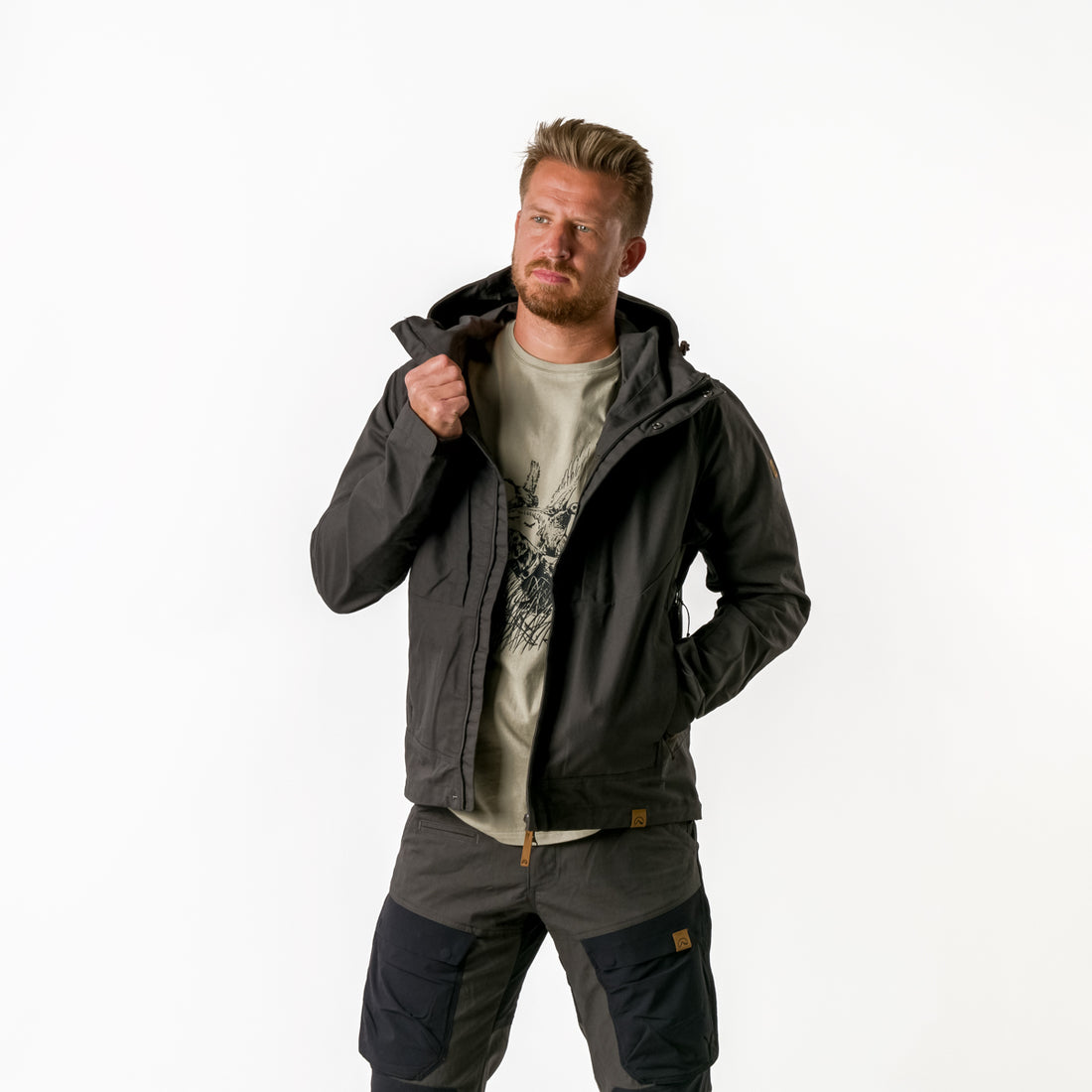 BU-3970AD men's wax jacket adventure KASH