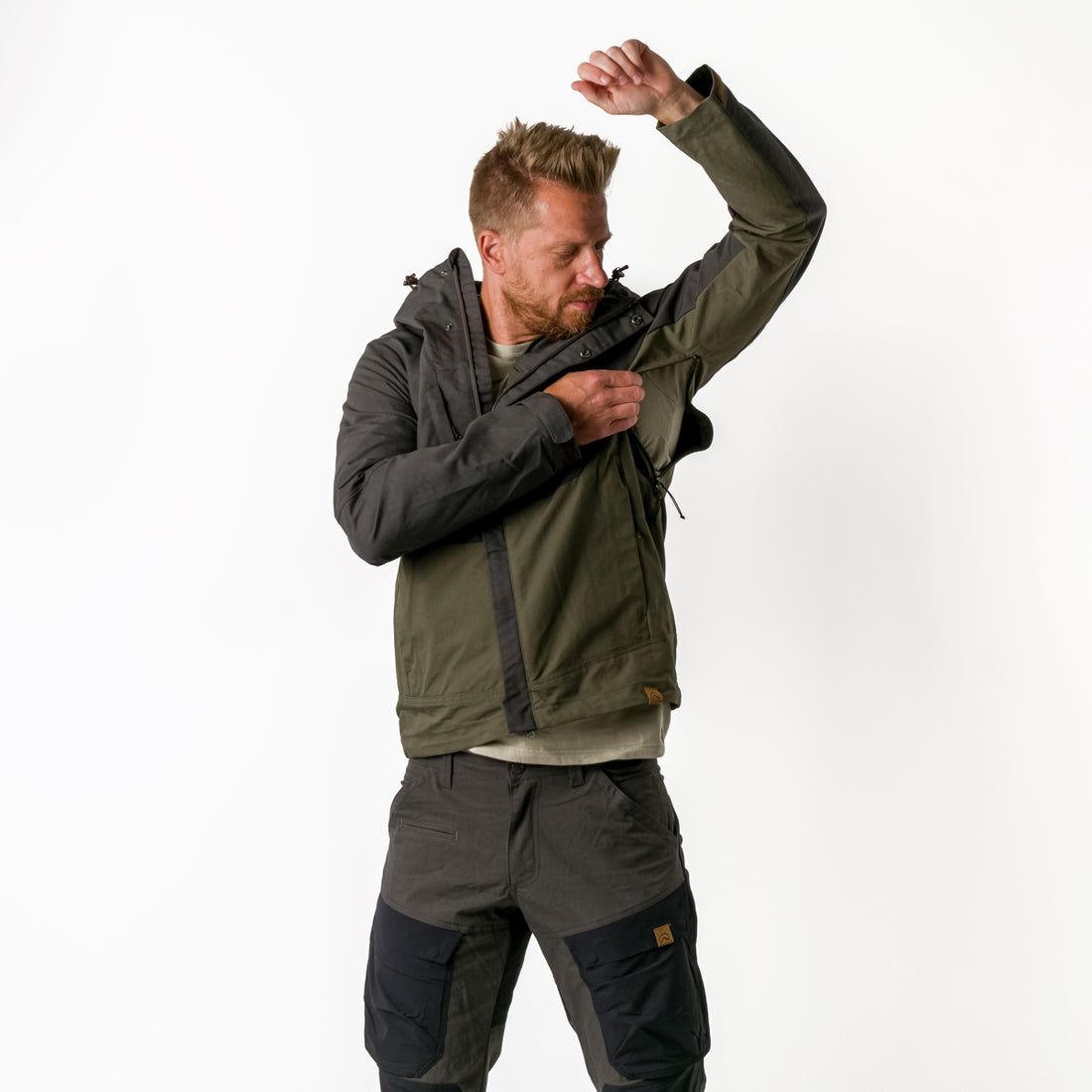 BU-3970AD men's wax jacket adventure KASH
