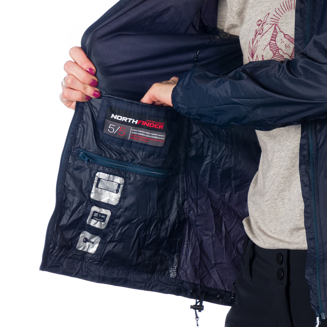 BU-4267OR women's waterproof jacket stowable 2l NORTHCOVER