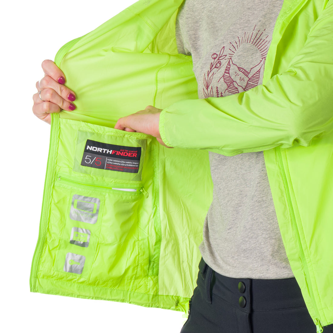 BU-4267OR women's waterproof jacket stowable 2l NORTHCOVER
