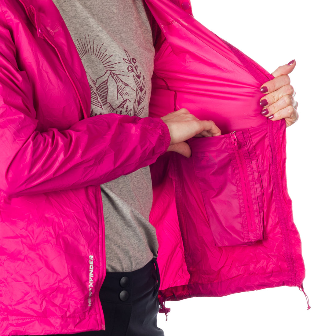 BU-4267OR women's waterproof jacket stowable 2l NORTHCOVER