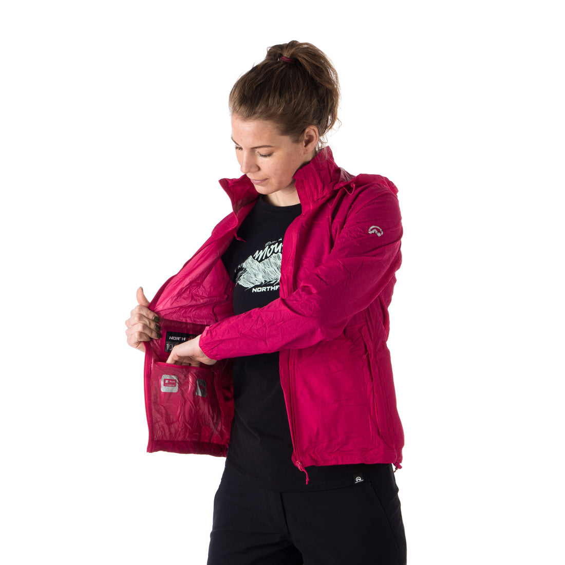 BU-4268OR women's waterproof multisport jacket stowable 2l NORTHKIT