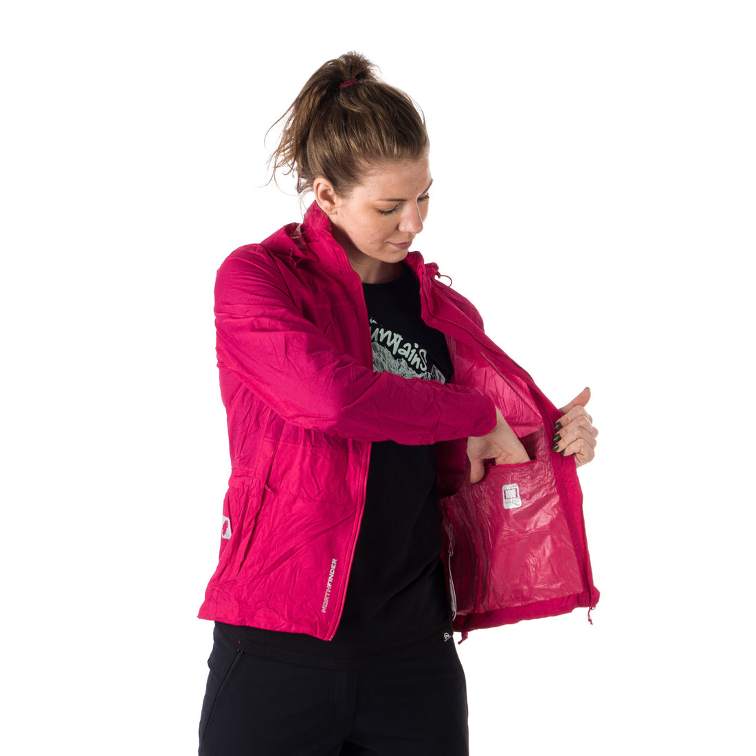 BU-4268OR women's waterproof multisport jacket stowable 2l NORTHKIT