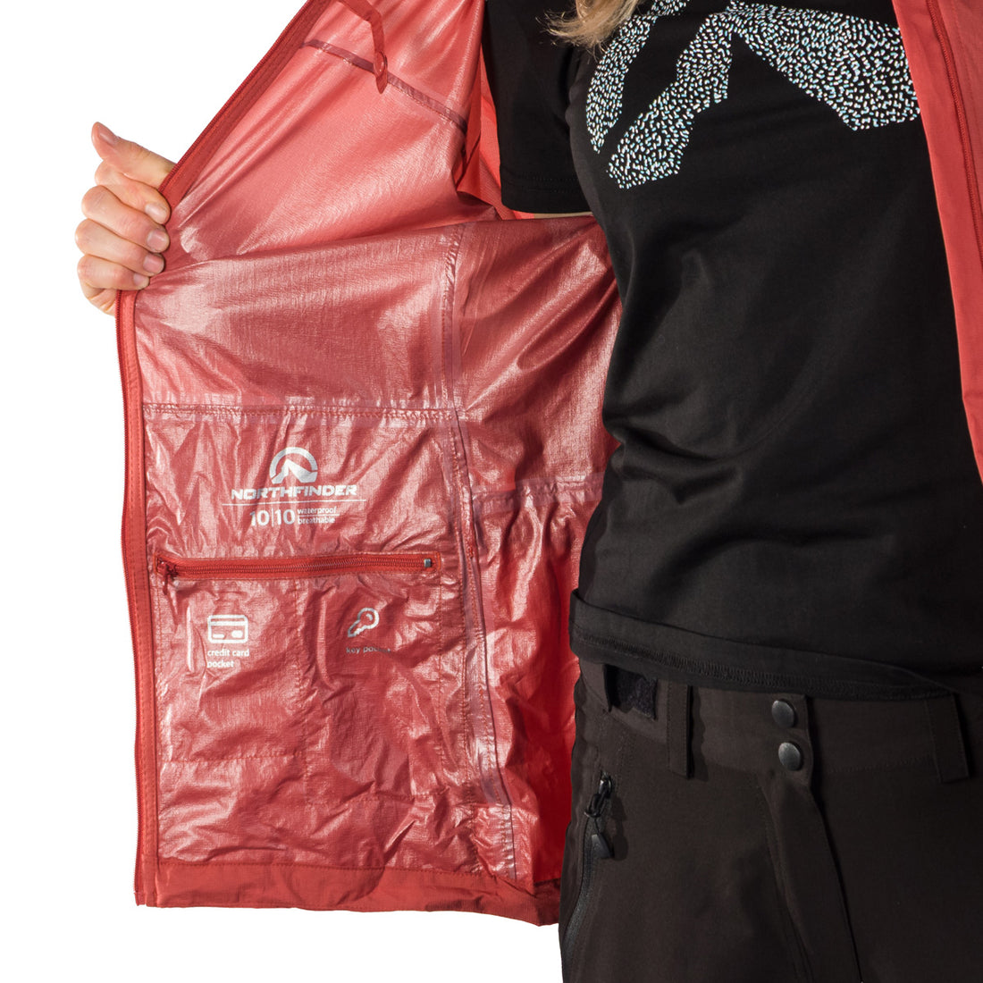 BU-4268OR women's waterproof multisport jacket stowable 2l NORTHKIT
