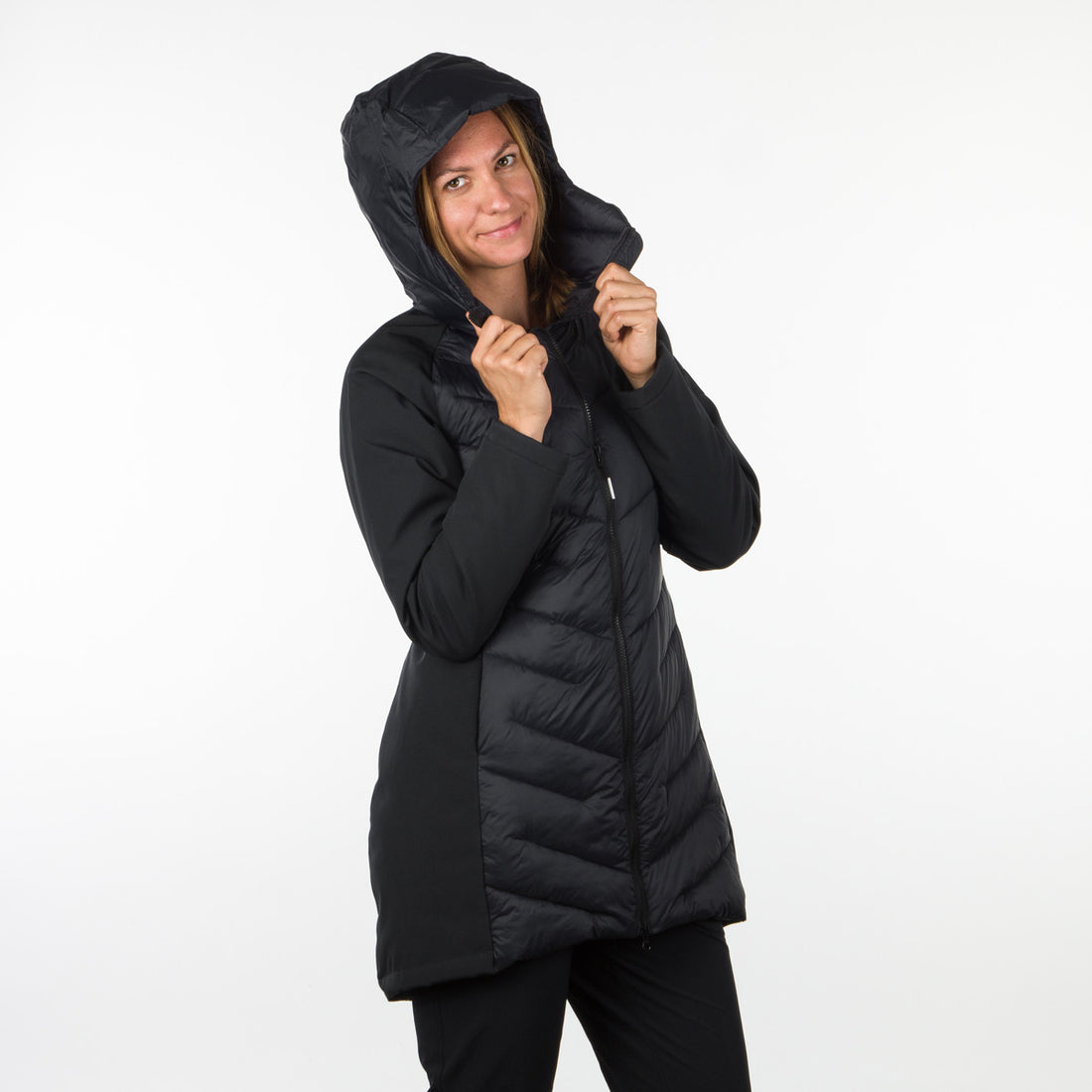 BU-4932SP women's insulated jacket combination with softshell long REYNA