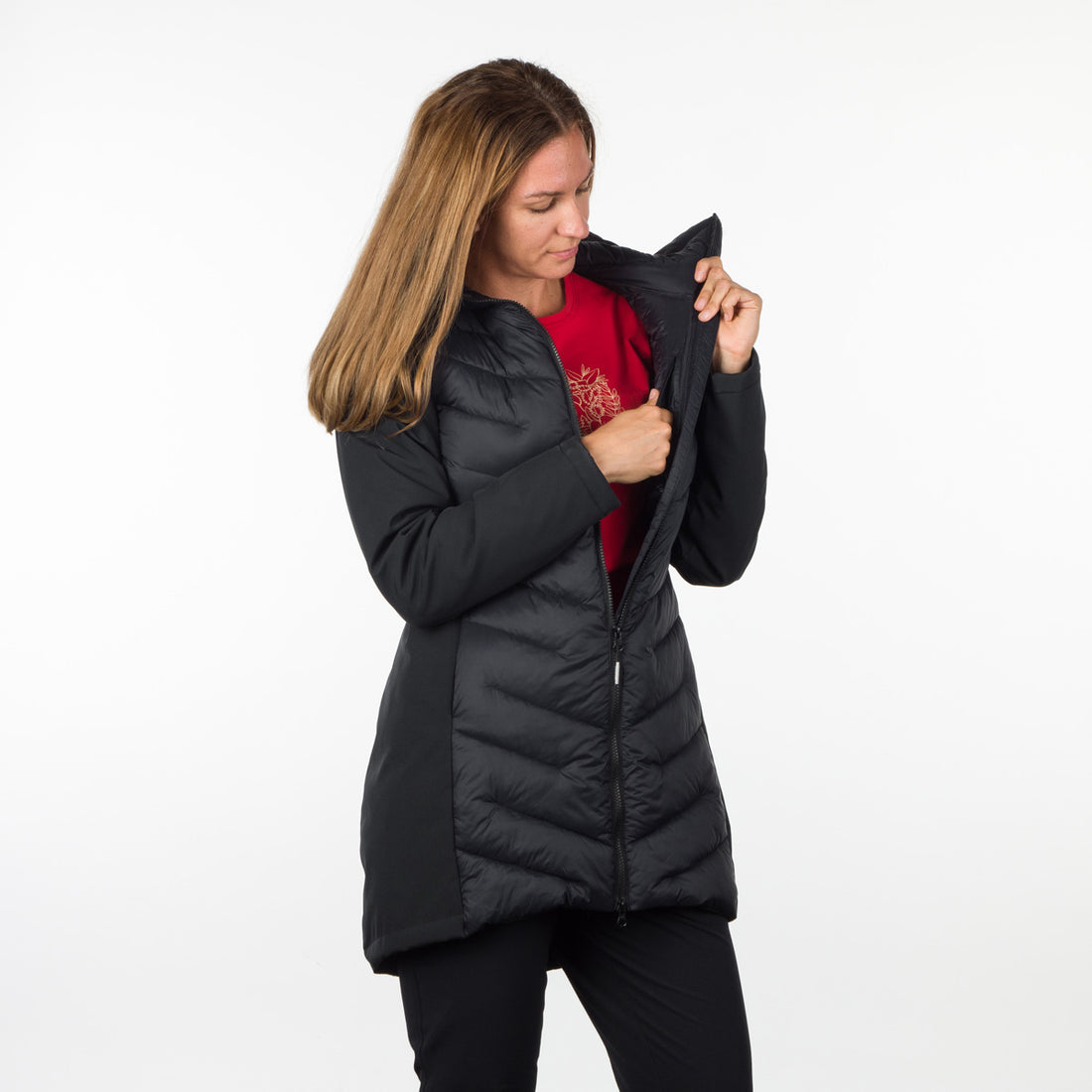 BU-4932SP women's insulated jacket combination with softshell long REYNA