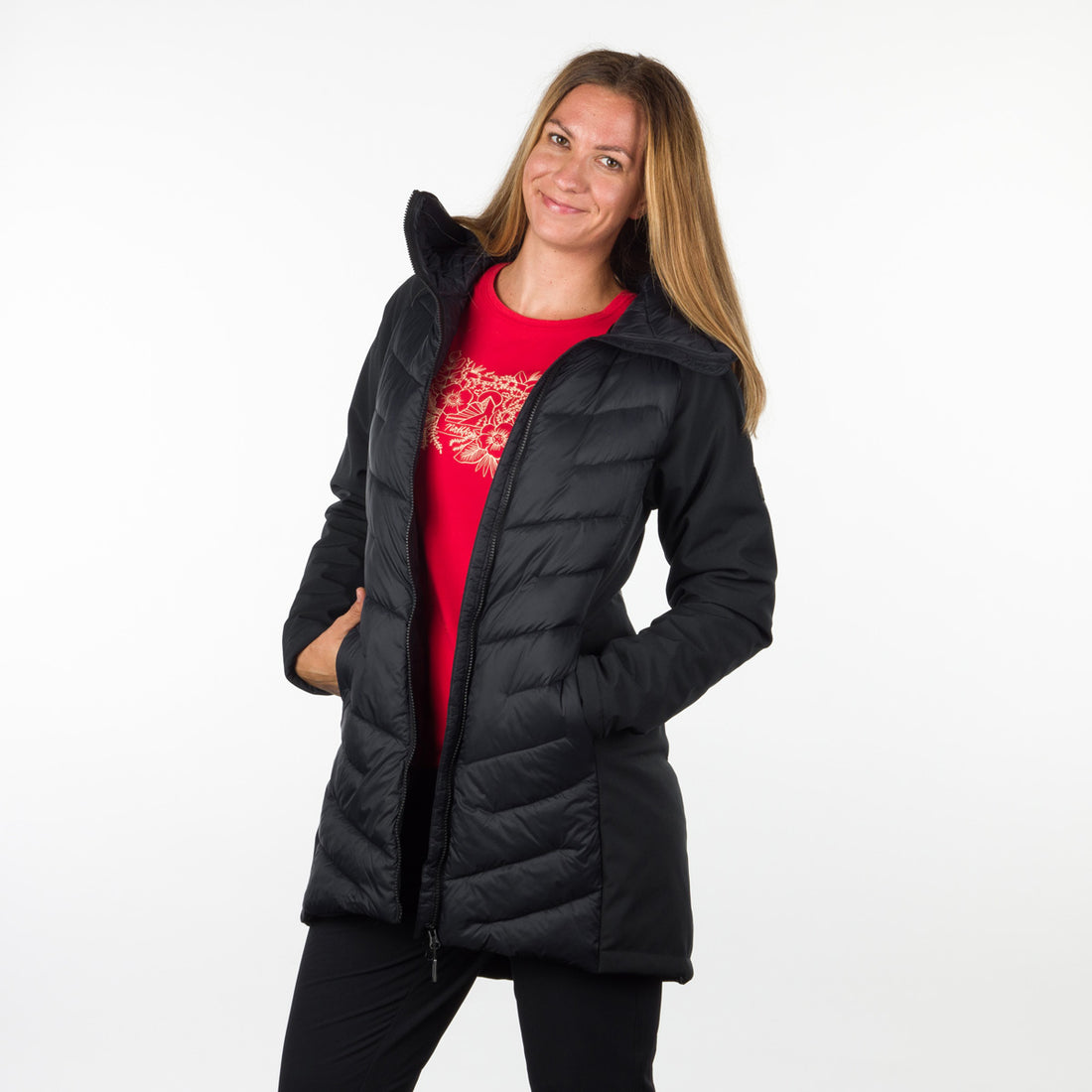 BU-4932SP women's insulated jacket combination with softshell long REYNA
