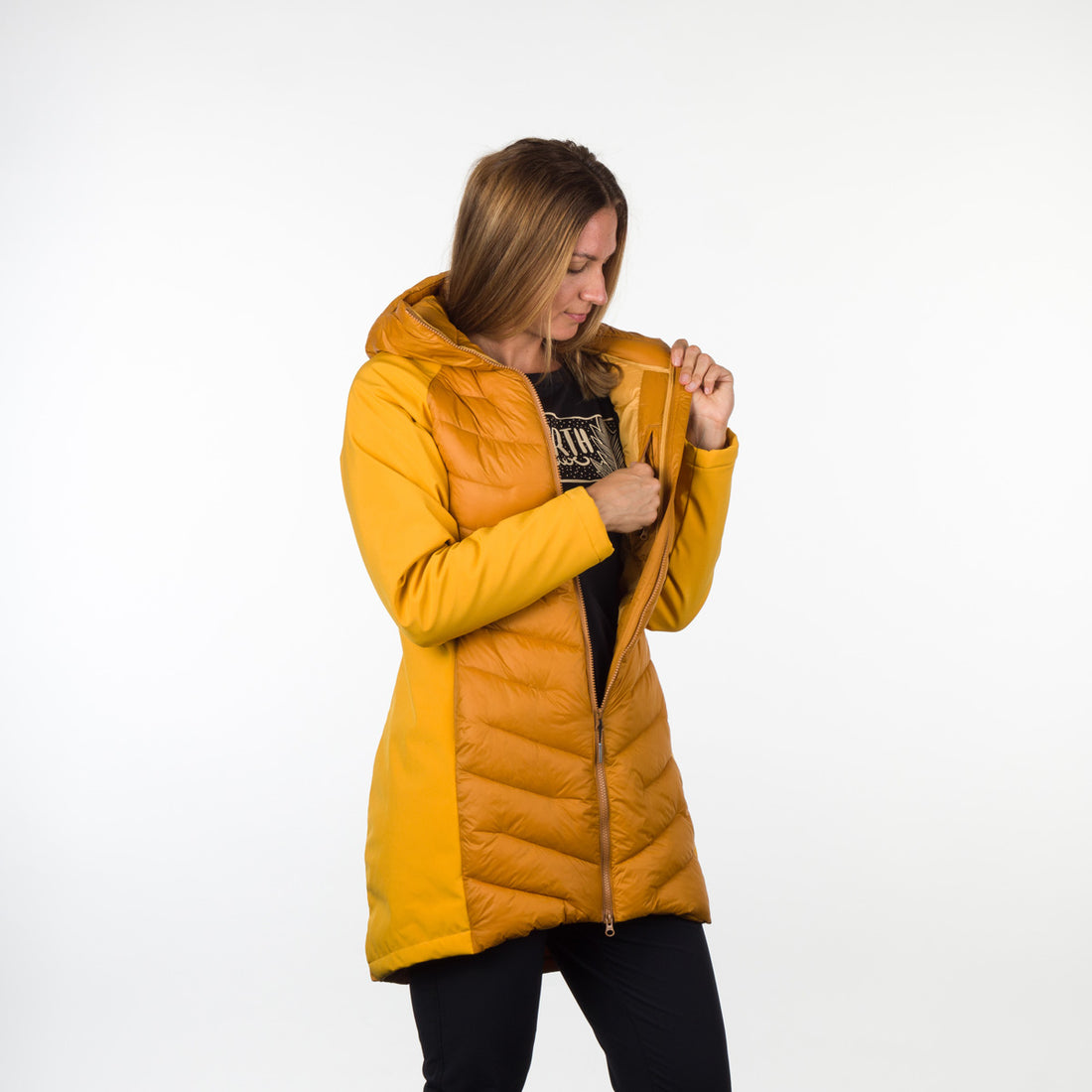 BU-4932SP women's insulated jacket combination with softshell long REYNA