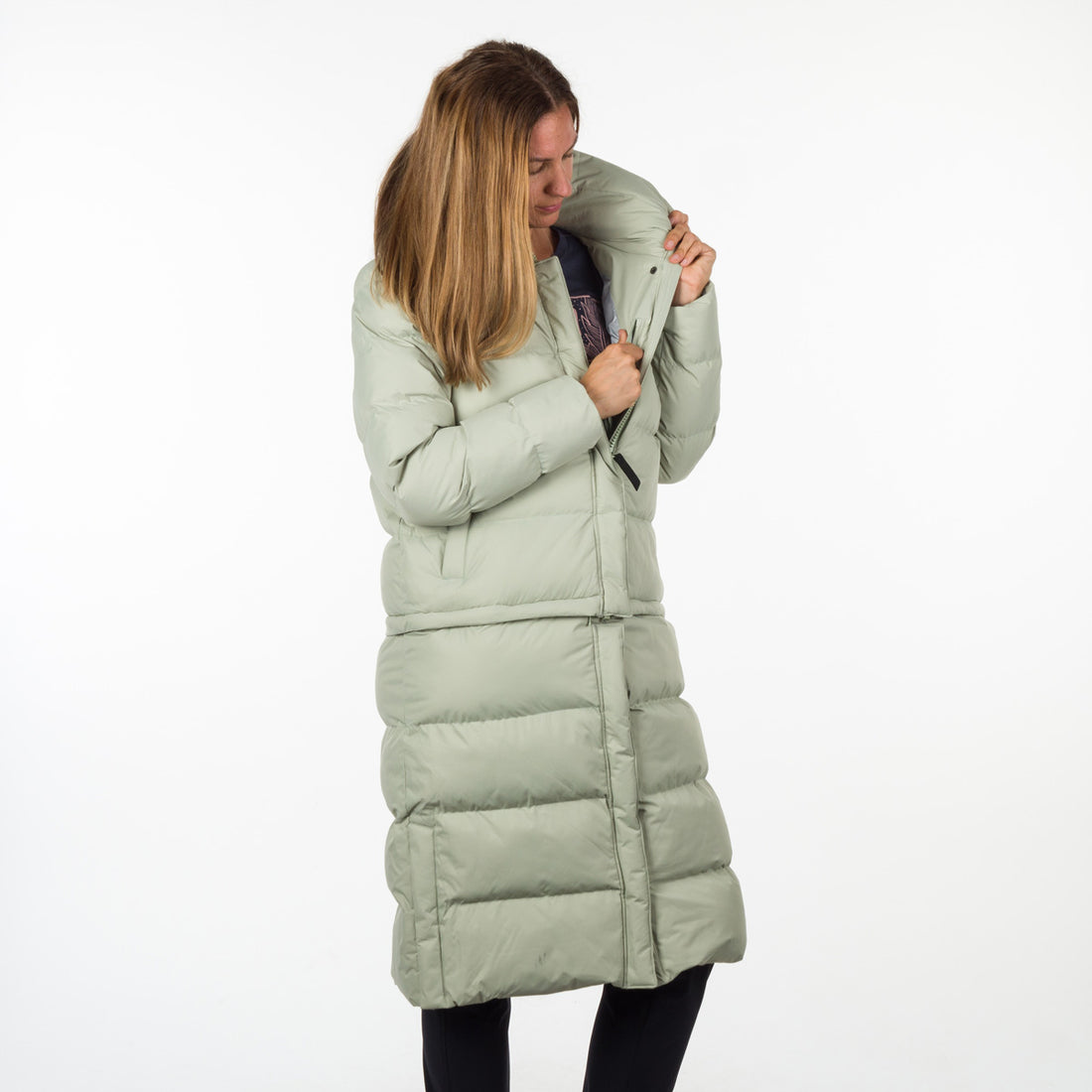 BU-4934SP women's like down jacket with detachable part CASSIDY