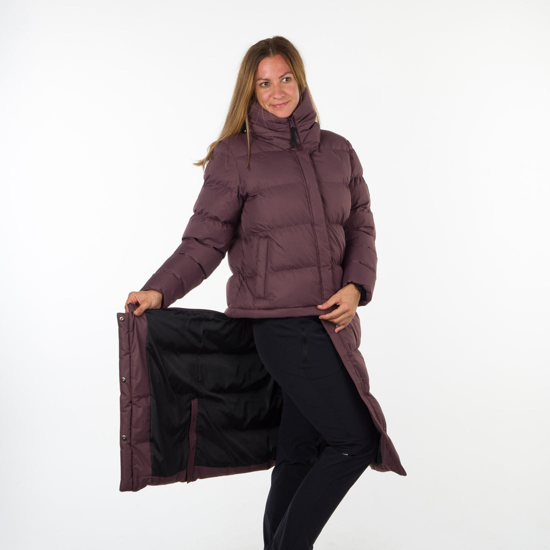 BU-4934SP women's like down jacket with detachable part CASSIDY