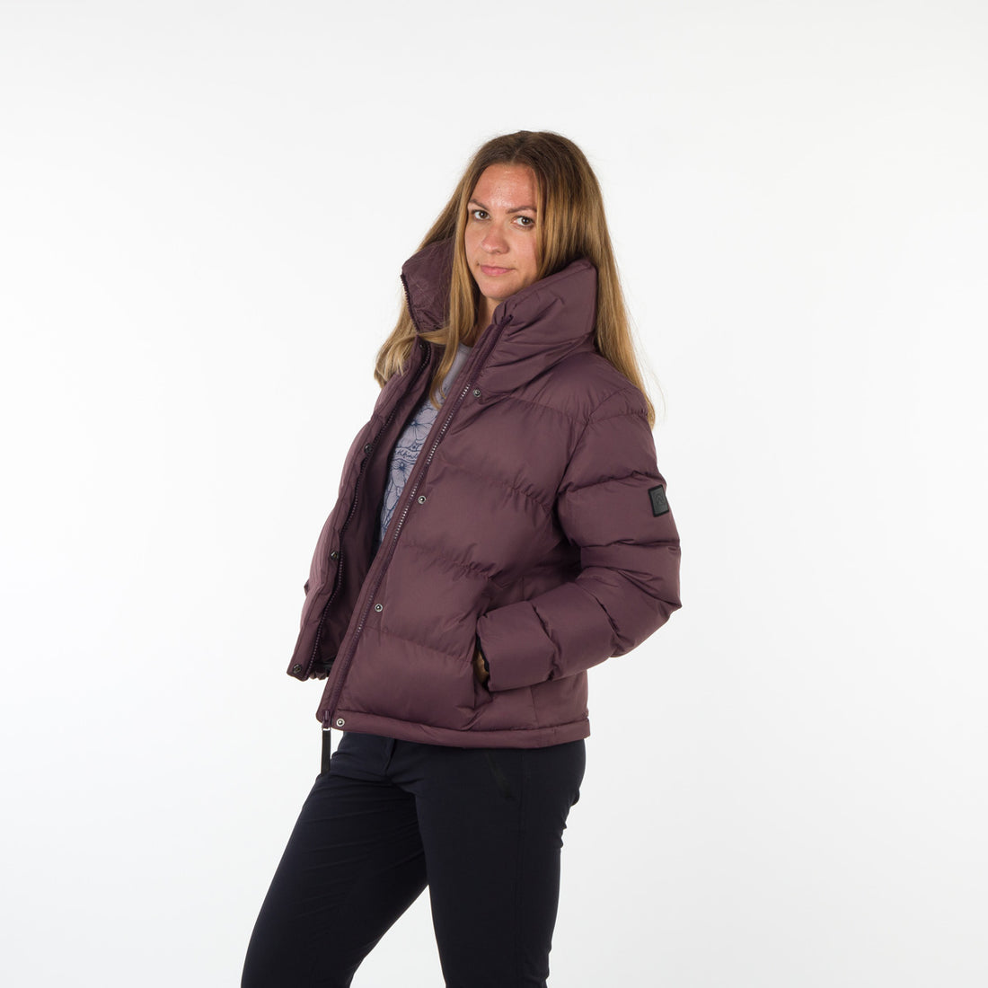 BU-4934SP women's like down jacket with detachable part CASSIDY