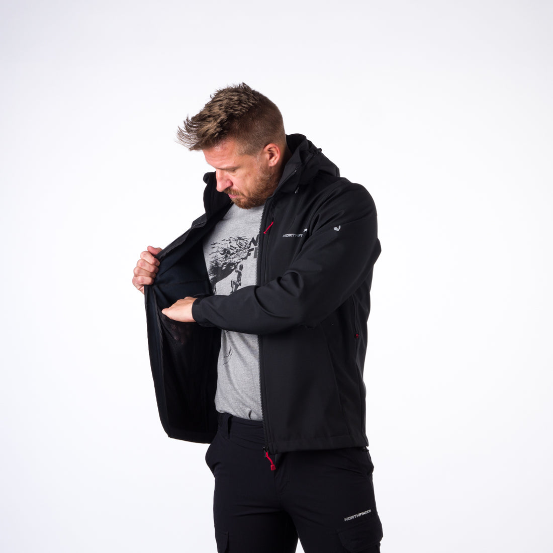 BU-5003OR men's softshell jacket outdoor MARQUIS
