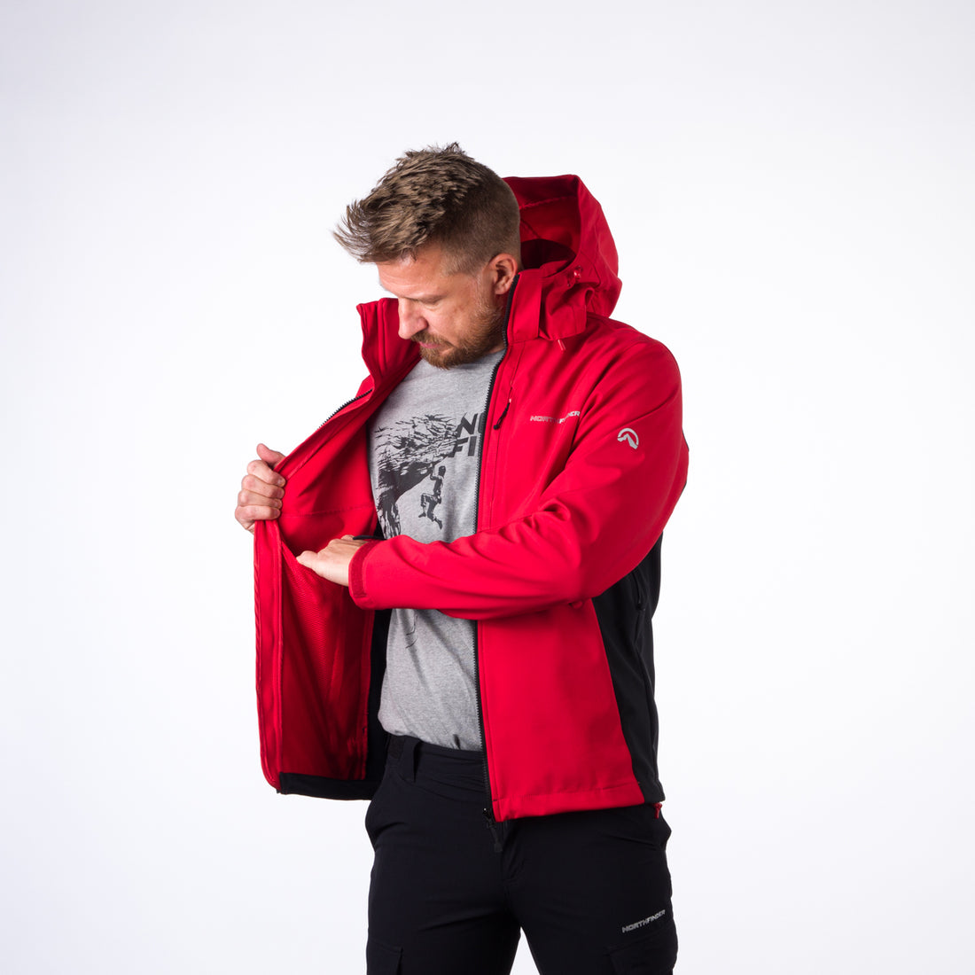 BU-5003OR men's softshell jacket outdoor MARQUIS