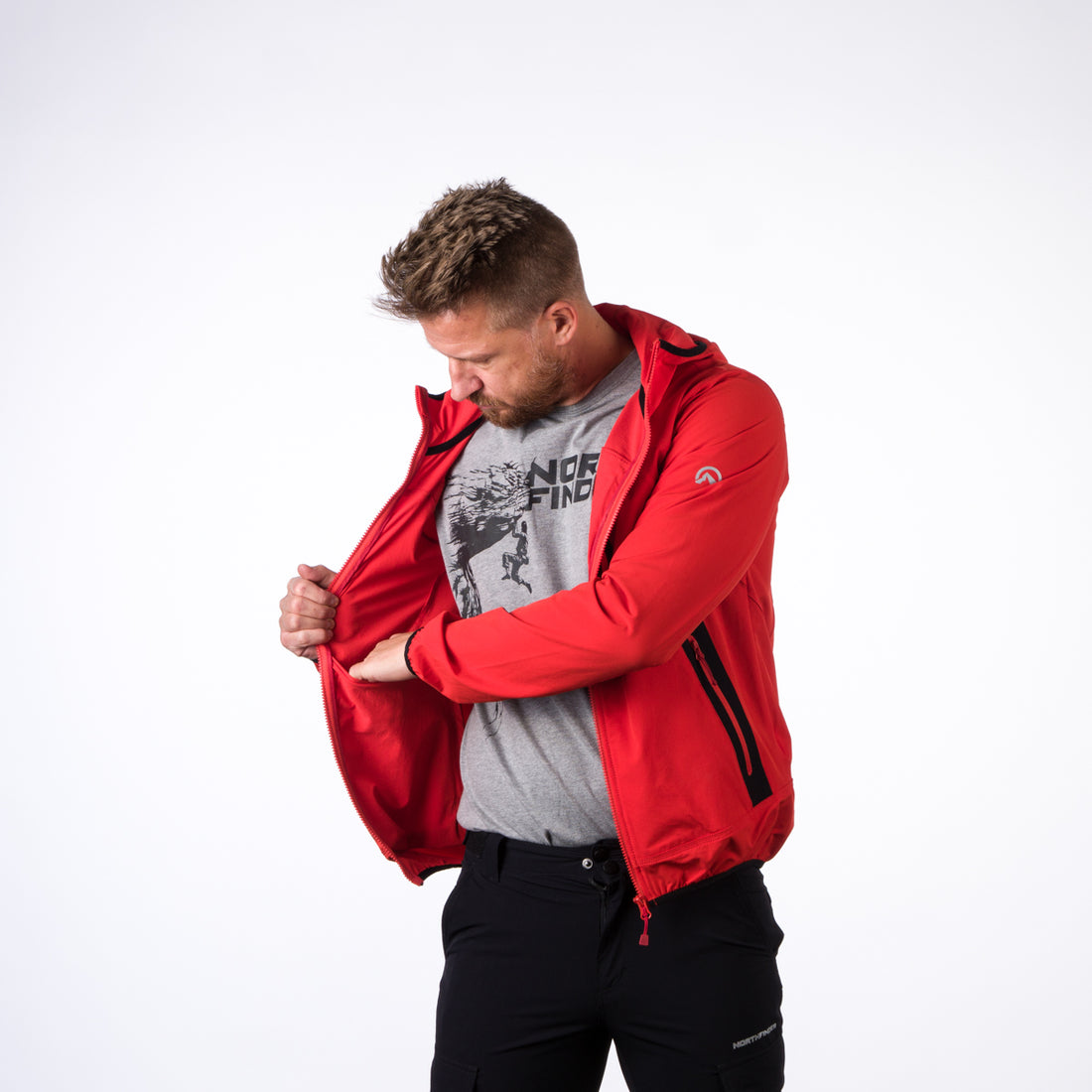 BU-5004OR men's softshell jacket active CASE