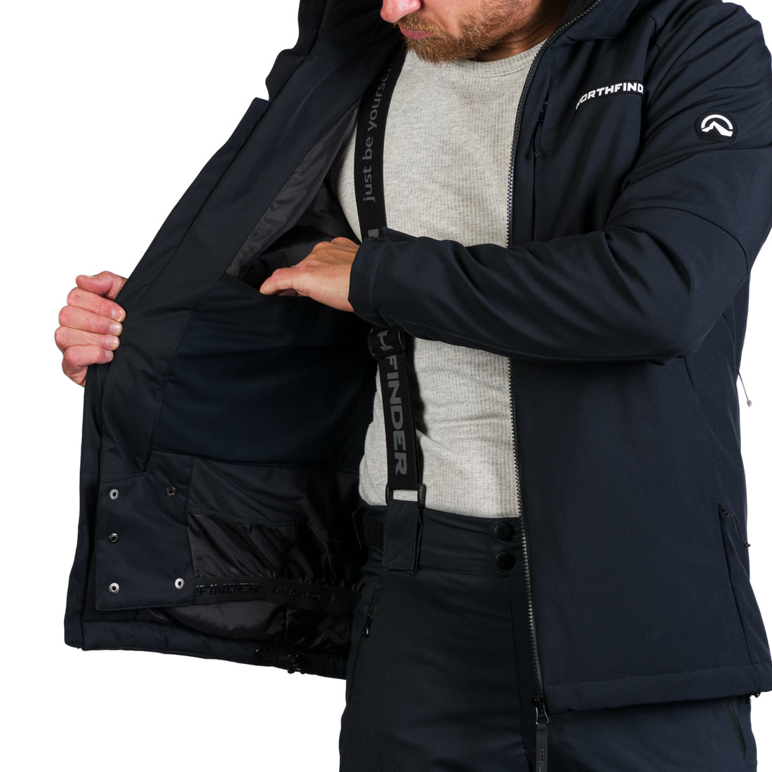 BU-50091SNW men's ski jacket insulated  DREWIN