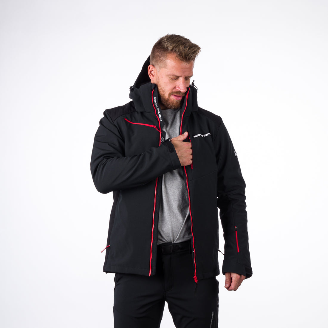 BU-5009SNW men's ski jacket insulated DREWIN