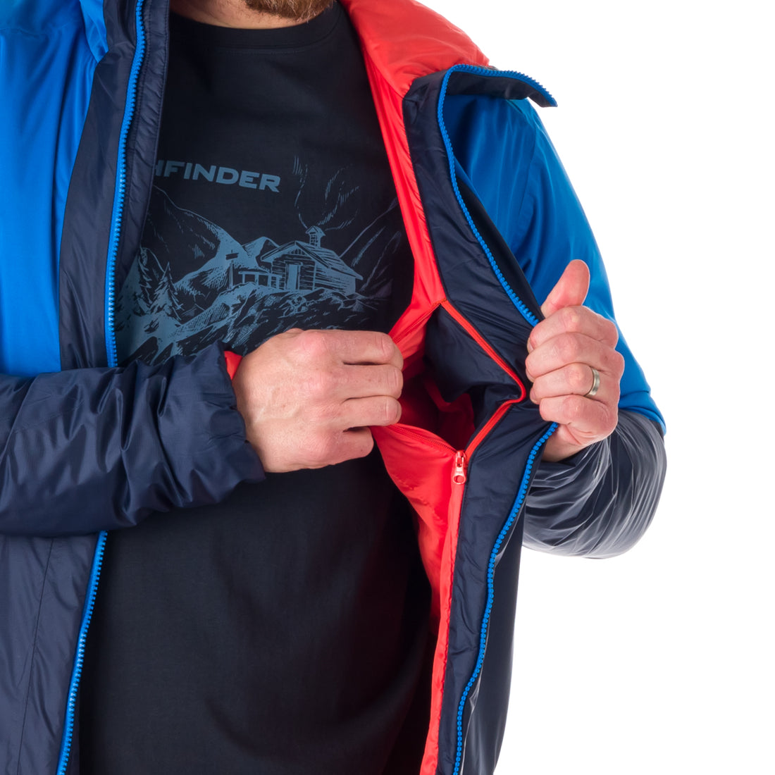 BU-5032OR men's hybrid outdoor insulated jacket 2.5L KASHTON