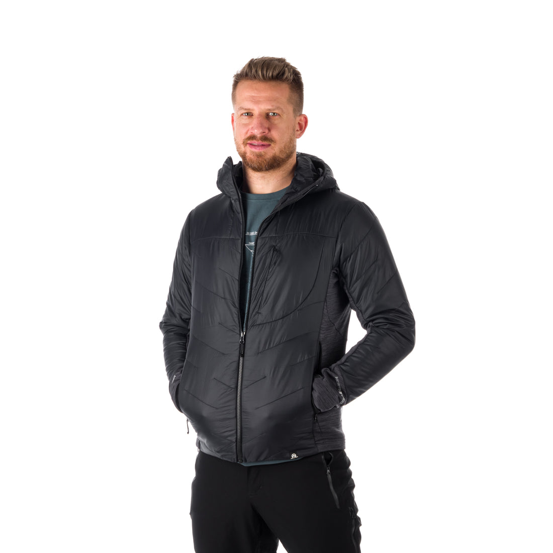 BU-5035OR men's hybrid active trekking athletic fit jacket with PrimaLoft OTIS