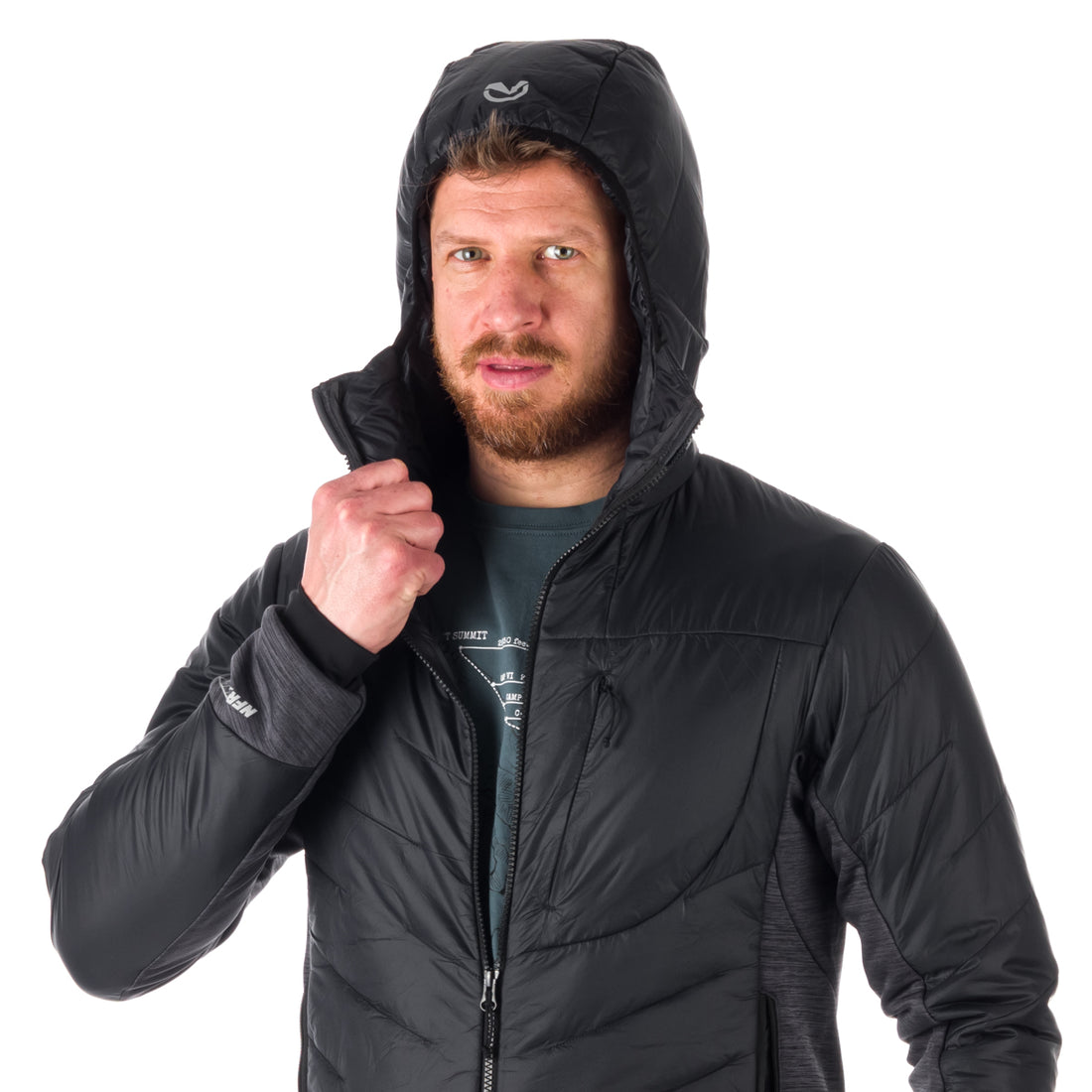 BU-5035OR men's hybrid active trekking athletic fit jacket with PrimaLoft OTIS