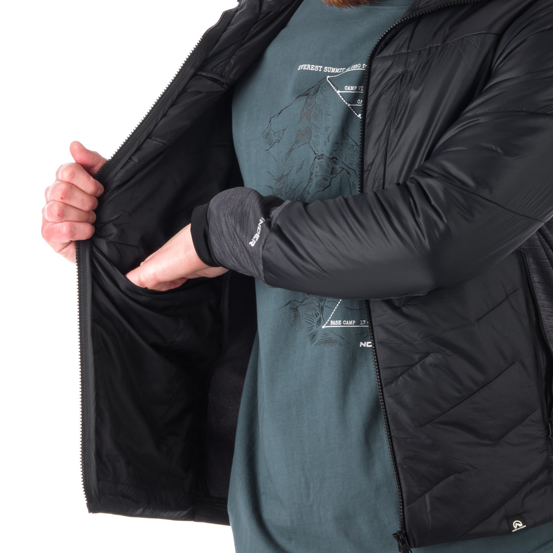 BU-5035OR men's hybrid active trekking athletic fit jacket with PrimaLoft OTIS
