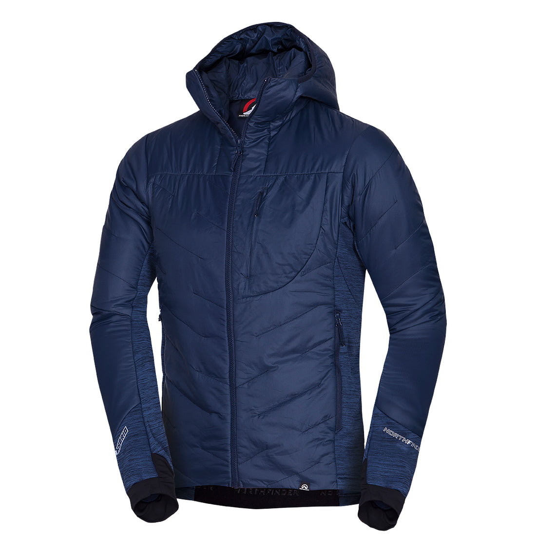 BU-5035OR men's hybrid active trekking athletic fit jacket with PrimaLoft OTIS