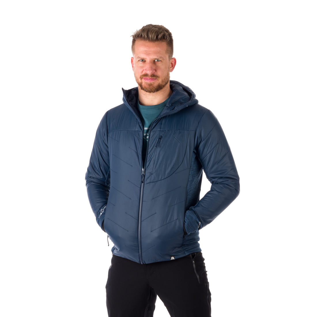 BU-5035OR men's hybrid active trekking athletic fit jacket with PrimaLoft OTIS